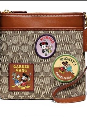 Limited Edition Coach CH491 Disney X Kitt Messenger Signature Jacquard Patches